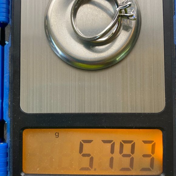 UTC 925 Sterling Silver Heart Shaped CZ, Love & Romance Ring Size 8 - 5.7 Gm. - Picture 15 of 15